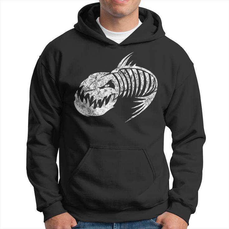 Badass Fish Bone Skeleton Vintage T-Shirt - Monsterry