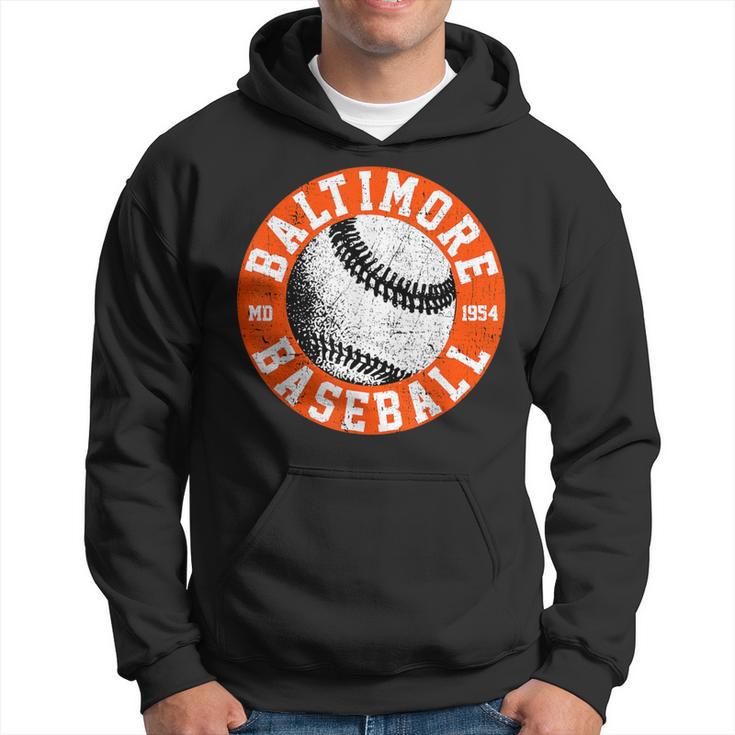 Baltimore Baseball Retro Vintage Baseball Lover Hoodie