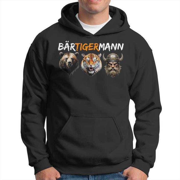 Bärtigermann Bear Tiger Mann Viking Fan Word Game Hoodie