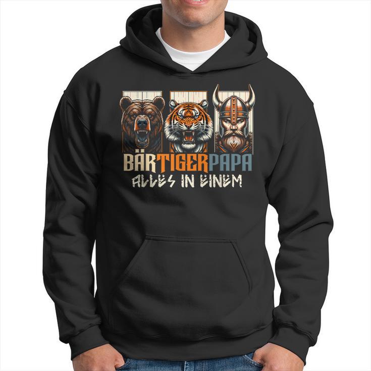 Bärtigerpapa Beard Full Beard Bear Tiger Father Bear Tiger Man Dad Kapuzenpullover