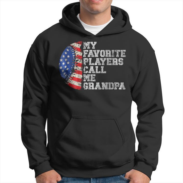 Baseball Softball My Favorite Player Calls Me Grandpa Hoodie