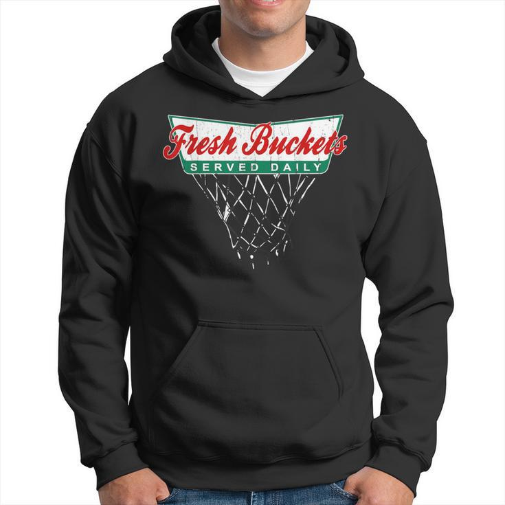 Basketball Player Fresh Buckets Served Daily Bball Hoodie