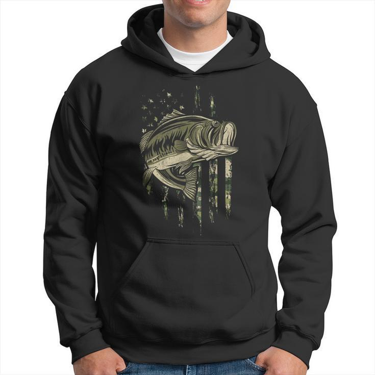  Fishing Camouflage US American Flag Bass Fish Fisherman Camo  Pullover Hoodie : Clothing, Shoes & Jewelry