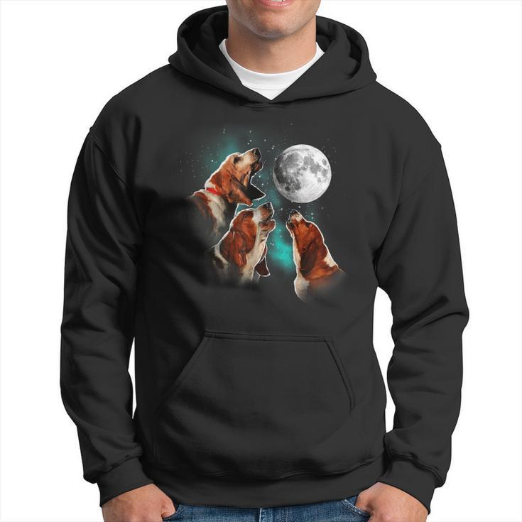 Basset Hound Howling At The Moon Basset Hound Hoodie