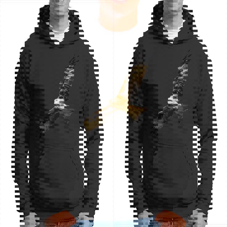 Beautiful Flying Red Kite Eagle Family Bird Photo Silhouette Hoodie