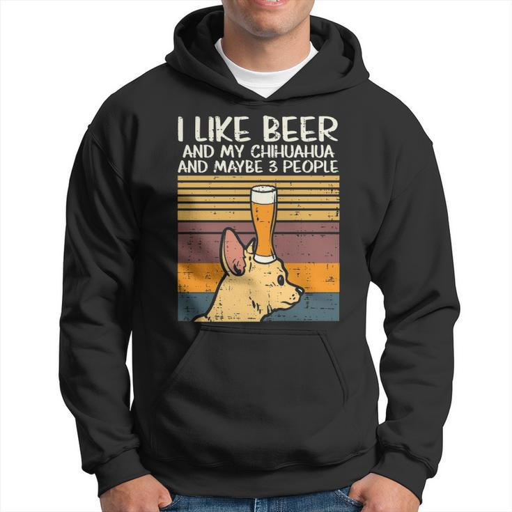 Beer Chihuahua 3 People Chiwawa Pet Drinking Dog Lover Hoodie