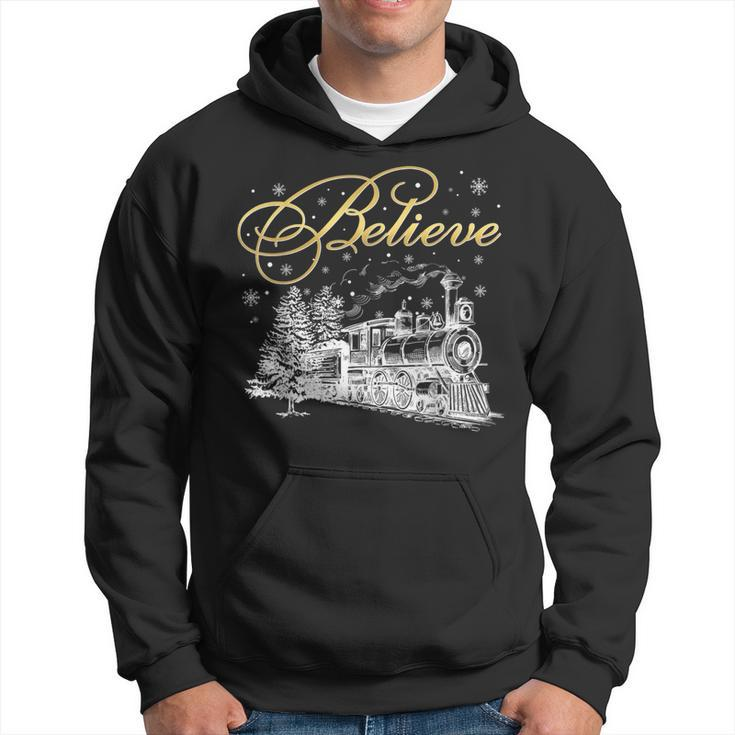 Believe Christmas North Pole Polar Express All Abroad Family Hoodie