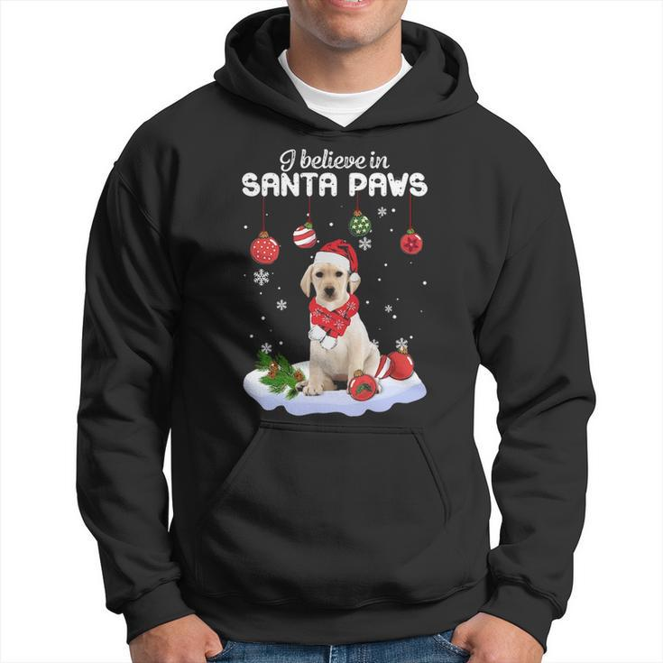I Believe In Santa Paws Yellow Labrador Hoodie