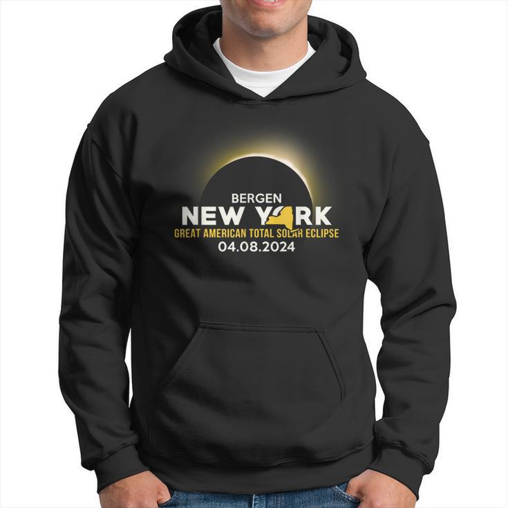 Bergen Ny New York Total Solar Eclipse 2024 Hoodie