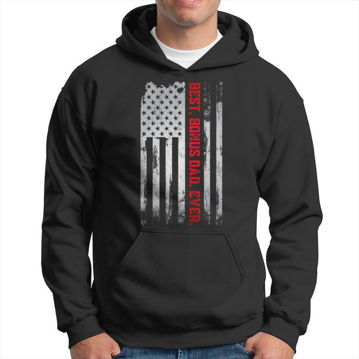 Best Bonus Dad Ever Amerikanische Usa-Flaggeatertagsgeschenk Papa Kapuzenpullover