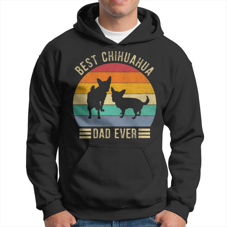 Best Chihuahua Dad Ever Retro Vintage Dog Lover Hoodie