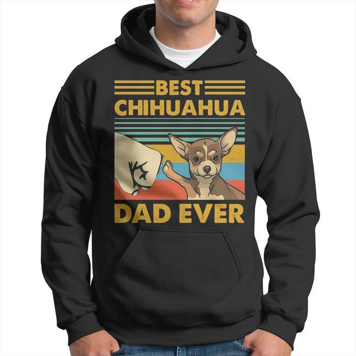 Best Chihuahua Dad Ever Retro Vintage Sunse Hoodie