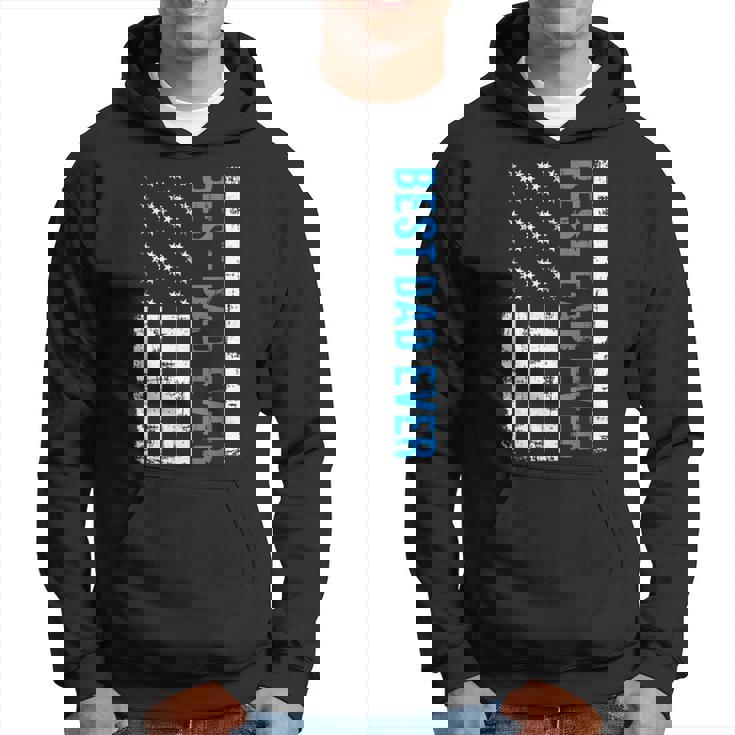 Best Dad Ever With Us Flag Fathers Day Dad Hoodie