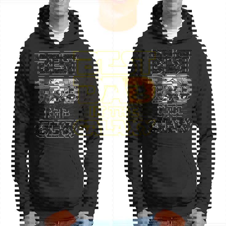 Best Dad In The Galaxy Fathers Day Space Boys Husbands Hoodie