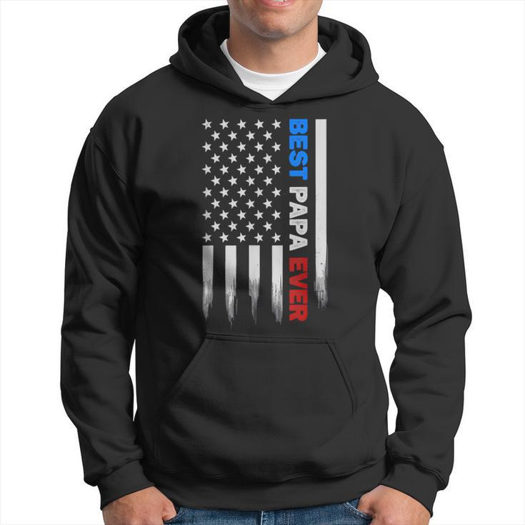 Best Papa Ever American Flag Usa Father's Day Hoodie