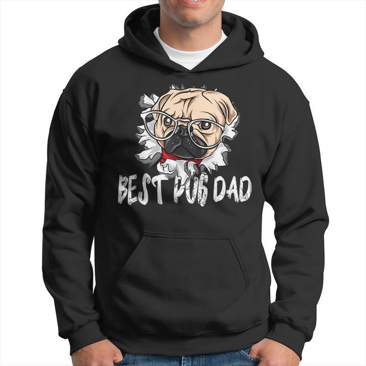 Bester Mops Papa Aller Zeitenintage Kapuzenpullover