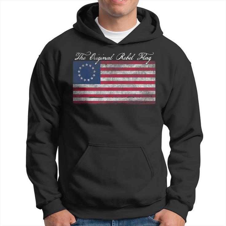 Betsy Ross Original Rebel Usa American Flag Hoodie