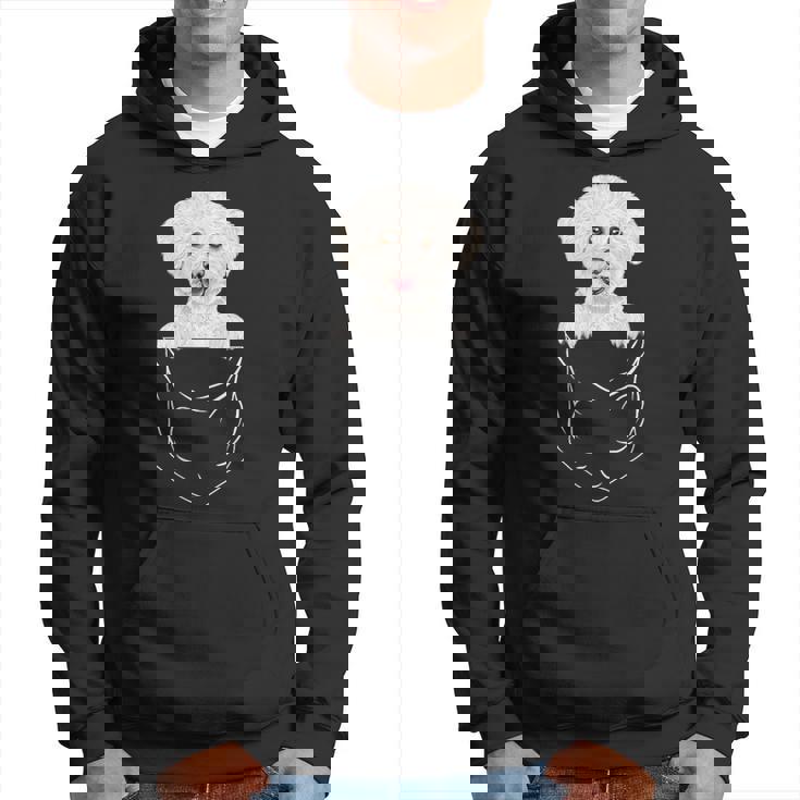 Bichons Frisés Avec Inscription Dog In Pocket Sweat à capuche