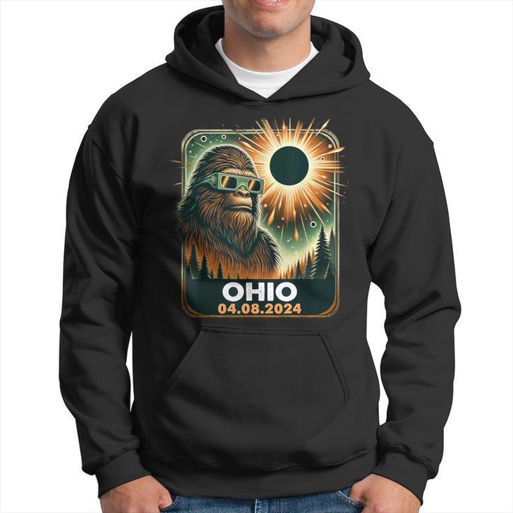 Bigfoot Ohio Total Solar Eclipse 2024 With Eclipse Glasses Hoodie