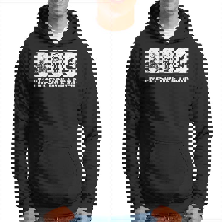 Biker I'm A Simple Man Hoodie