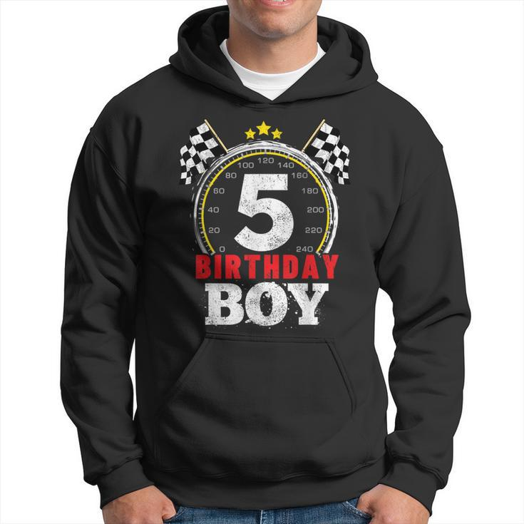 Birthday Boy 5Th Race Car 5 Year Old Racing Hoodie