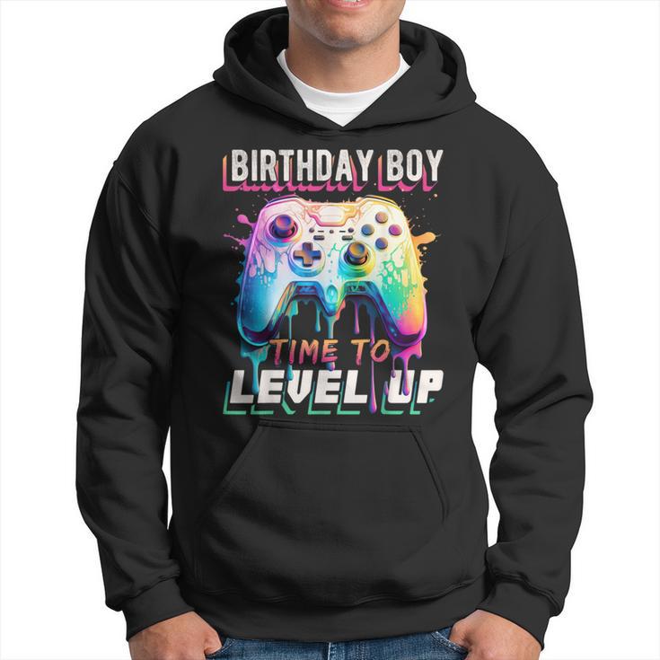 Birthday Boy Time To Level Up Video Game Birthday Party Boys Hoodie