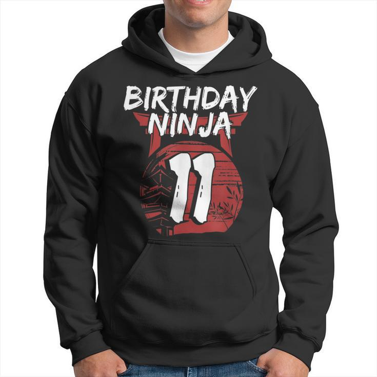 Birthday Ninja Eleven 11 Year Old Graphic Japanese Spy Hoodie