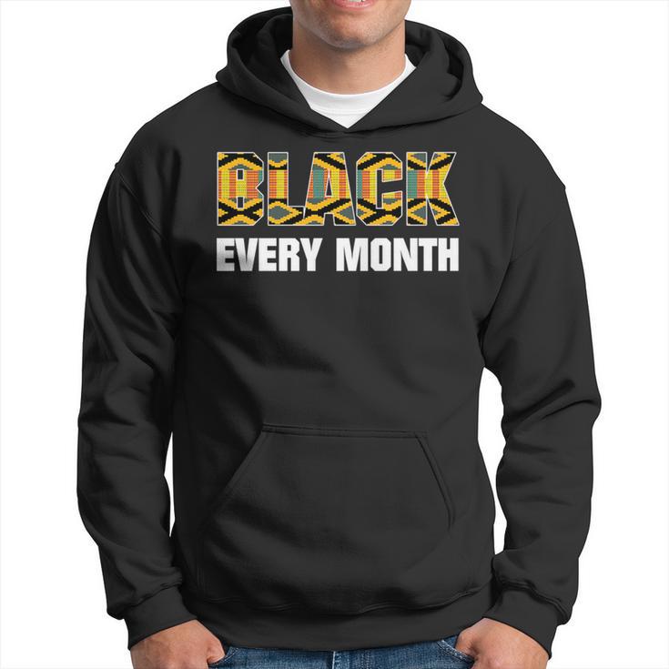 Black Every Month Kente Pattern African Ghana Style Hoodie