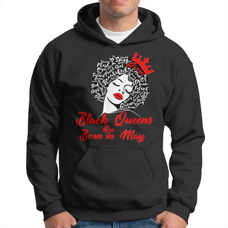 Black Queens Are Born In May Birthday Hoodie