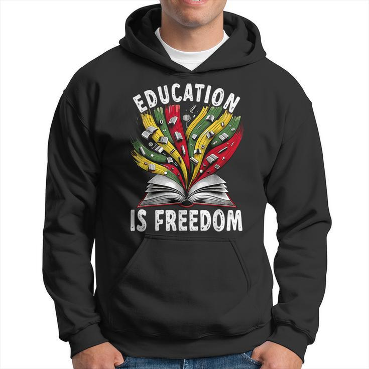 Black History Education Is Freedom Books Black History Hoodie