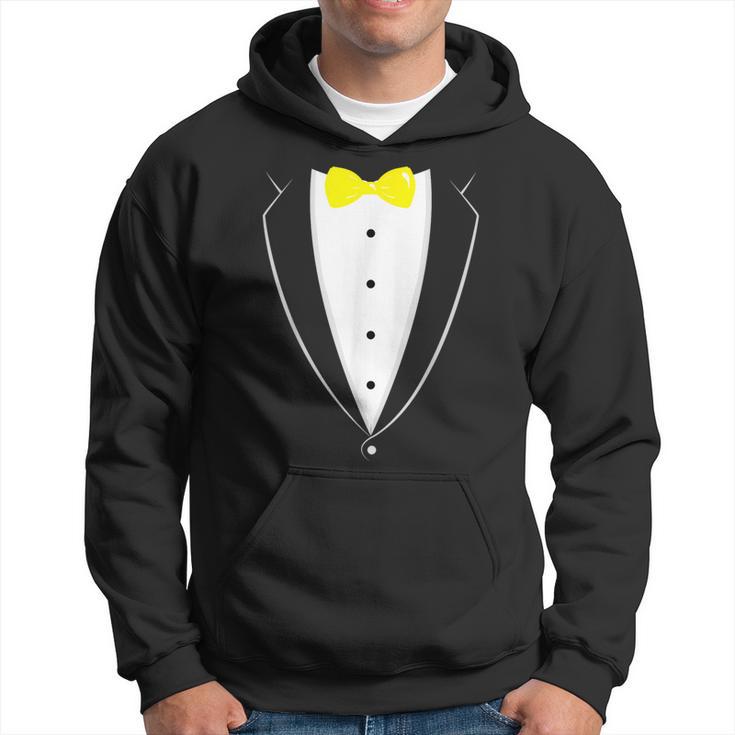 Black And White Tuxedo With Yellow Bow Tie Novelty T Hoodie