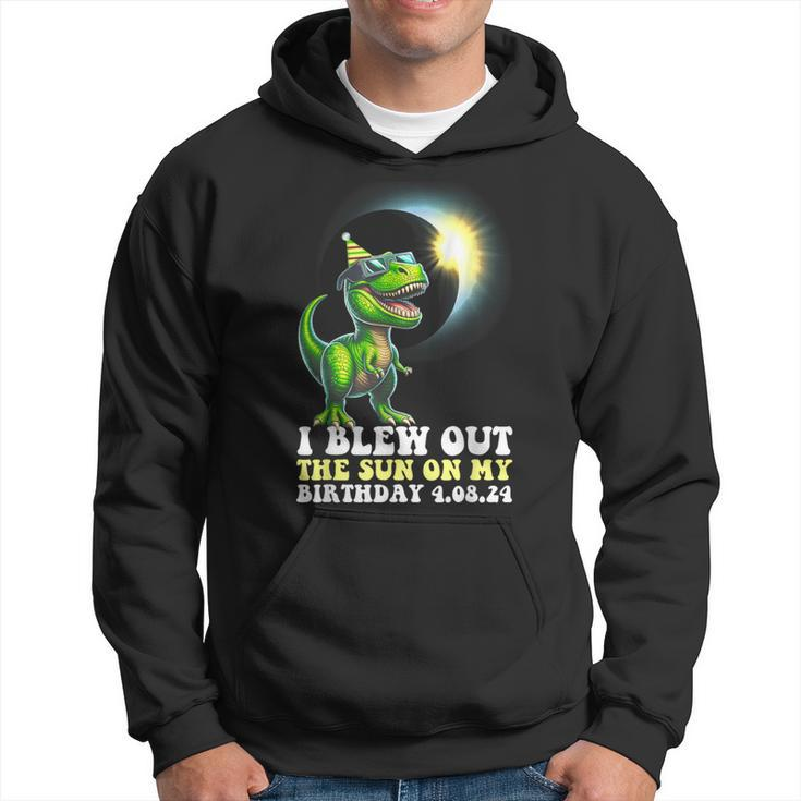 I Blew Out The Sun On Birthday Dinosaur 2024 Solar Eclipse Hoodie