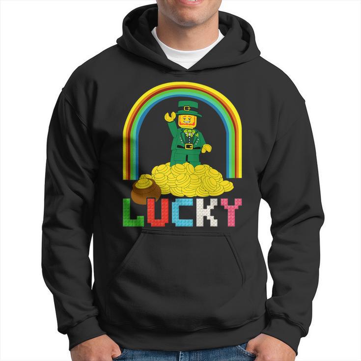 Block Brick Building Figure St Patrick's Day Master Builder Hoodie