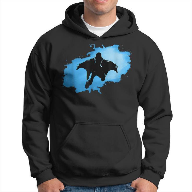 Blue Wingsuit Flying Hoodie