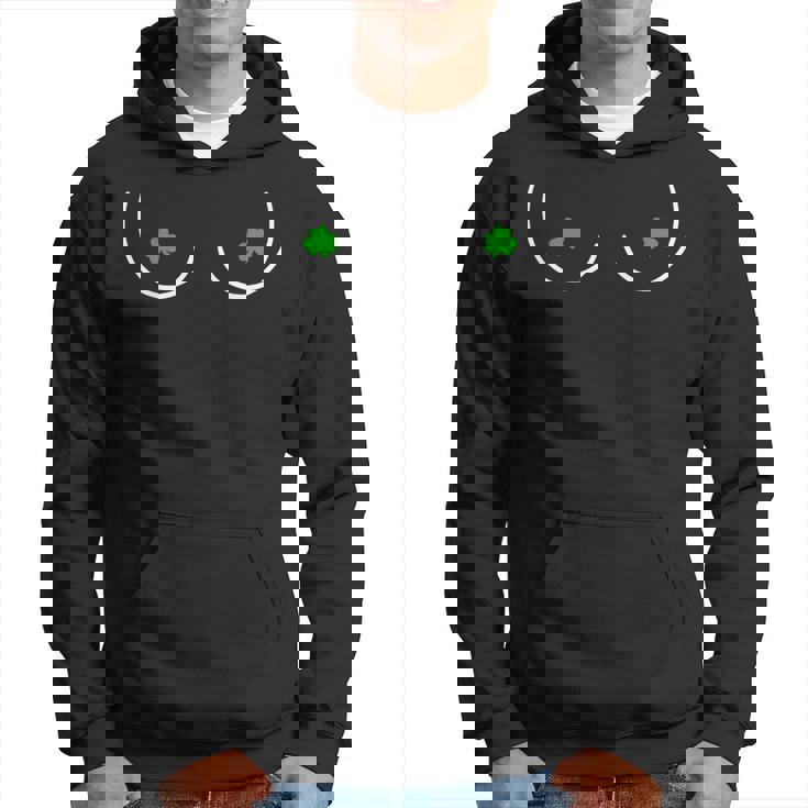 Boob St Patrick's Day 2024 Shamrocks Boobs Hoodie