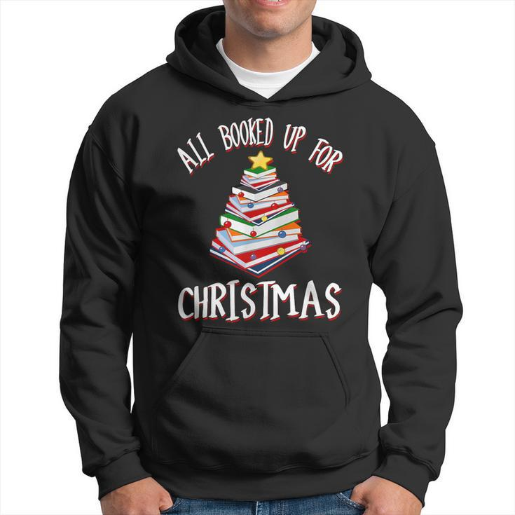 All Booked Up For Christmas Christmas Tree Hoodie
