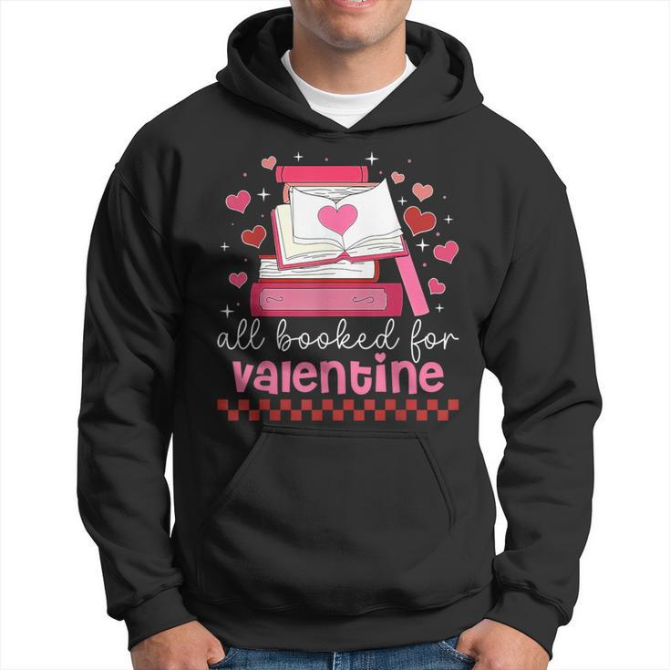 All Booked For Valentine's Day Bookworm Library Books Heart Hoodie