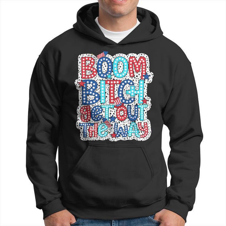 Boom Bitch Get Out The Way 4Th Of July Dalmatian Dots Hoodie