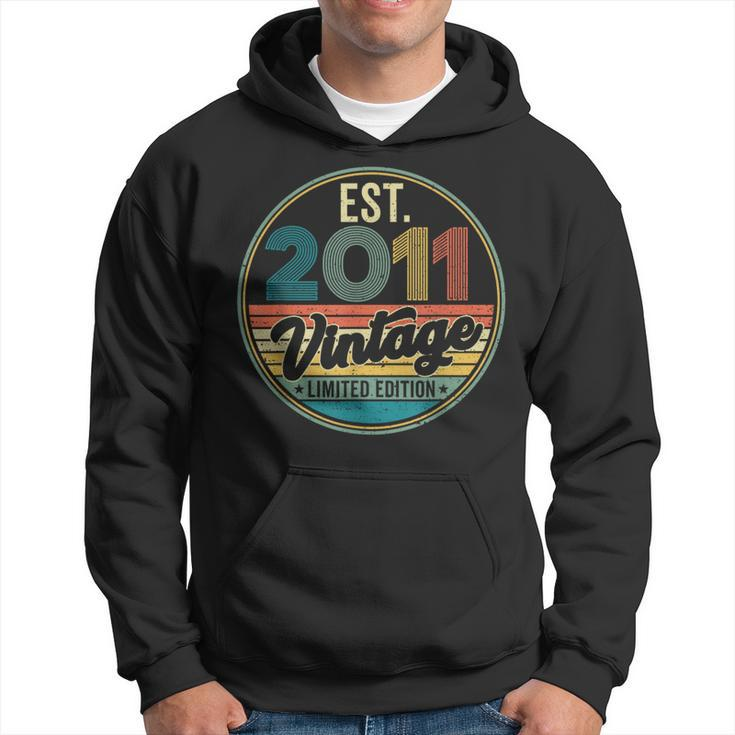 Born In 2011 Bday Party Being Awesome Vintage 2011 Birthday Hoodie