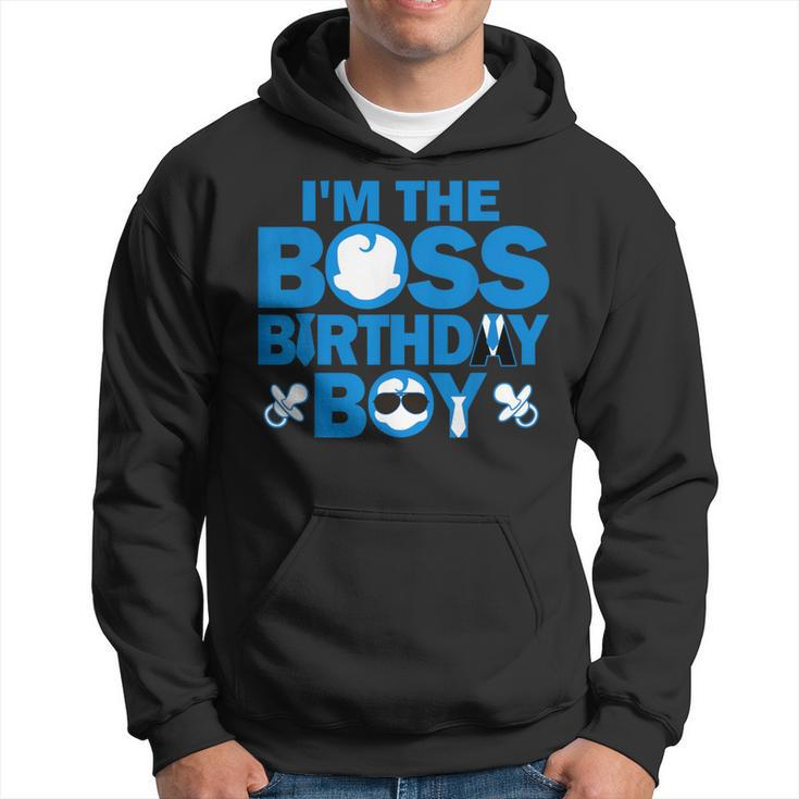 Im The Boss Birthday Boy Baby Family Party Decorations Hoodie