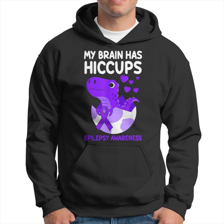 My Brain Has Hiccups Purple Ribbon Epilepsy Awareness Hoodie