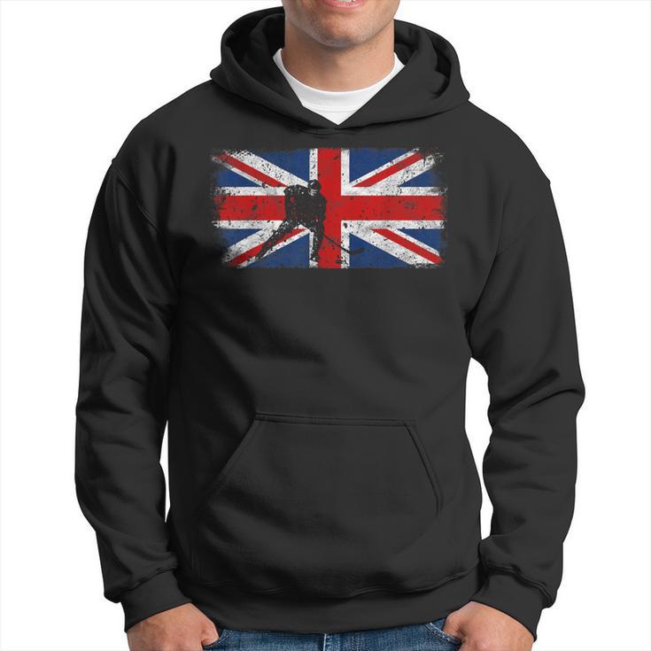 British Flag Ice Hockey Vintage Union Jack Hoodie