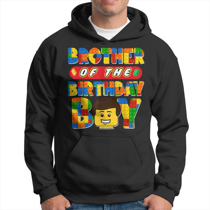 Brother Of The Birthday Boy Building Brick Family Matching Hoodie
