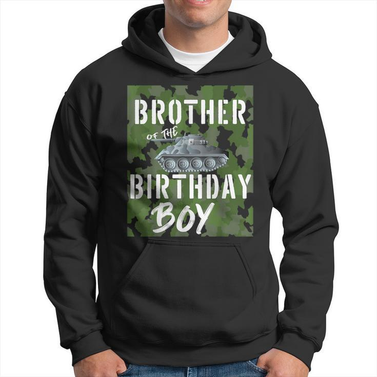 Brother Of The Birthday Boy Military Tank Matching Family Hoodie
