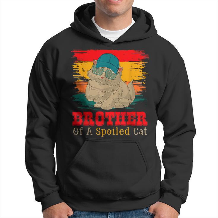 Brother Of A Spoiled Cute Cat Father's Day Cat Sunglasses Hoodie