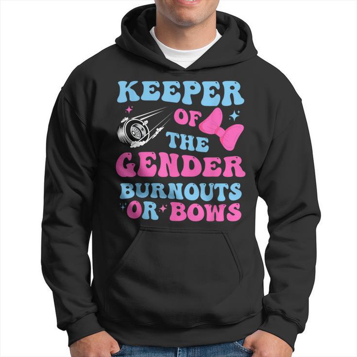 Burnouts Or Bows Keeper Of Gender Baby Reveal Party Hoodie