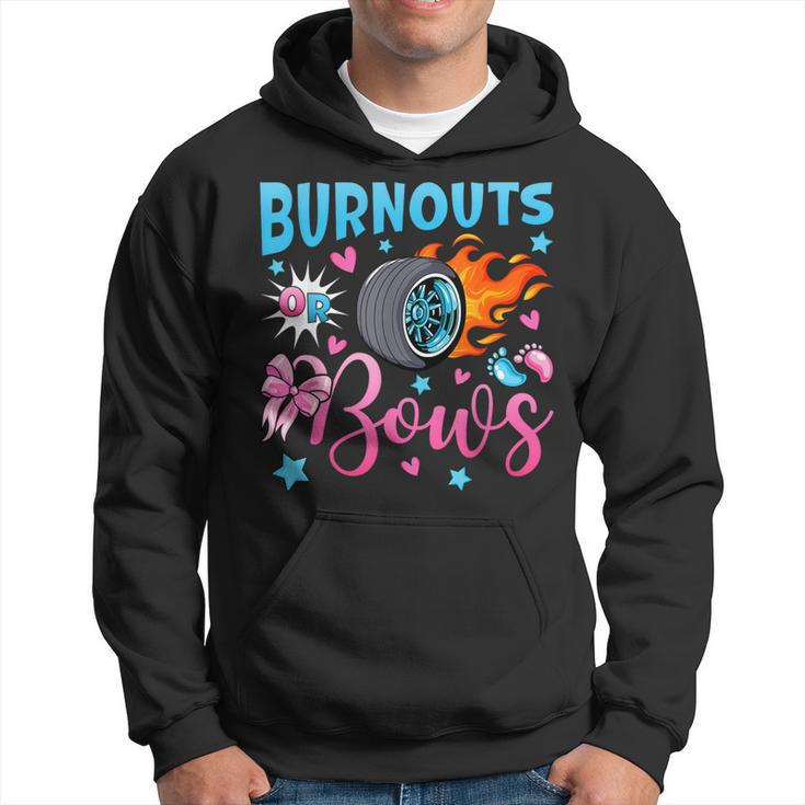 Burnouts Or Bows Gender Reveal Party Ideas Baby Announcement Hoodie