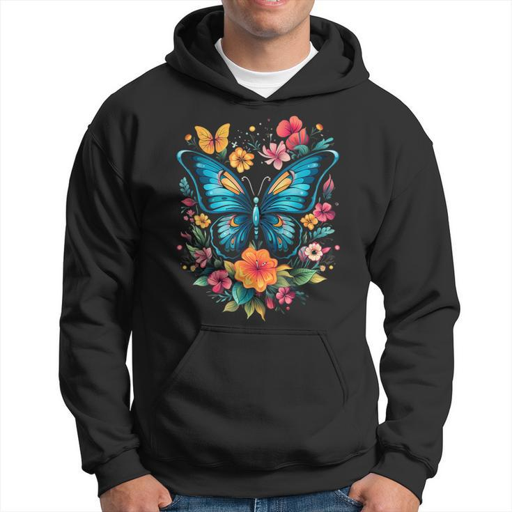 Butterfly With Flowers I Aesthetic Butterfly Hoodie