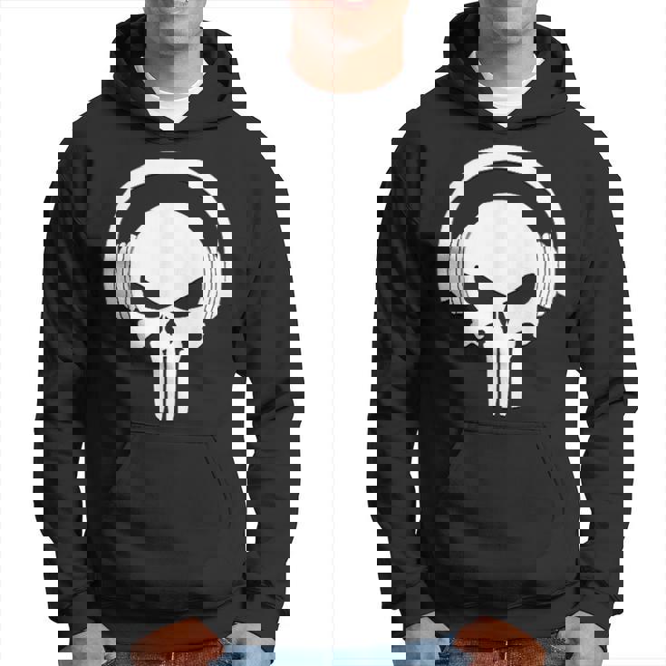 Calavera Dj Con Cascos Dj Skull Headphones Sudadera