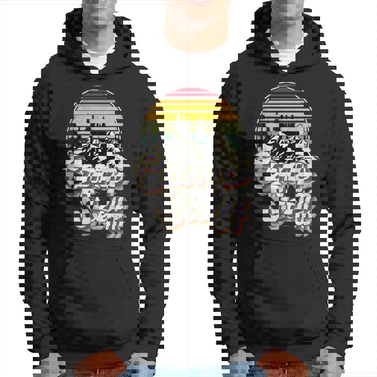 Camp Staff Outdoor Sunset Summer Camping Vintage Camp Staff Hoodie